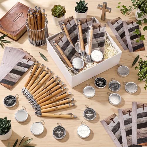 Tenceur 30 Sets Christian Gifts Bulk for Pastor Appreciation, Silver - color: Silver