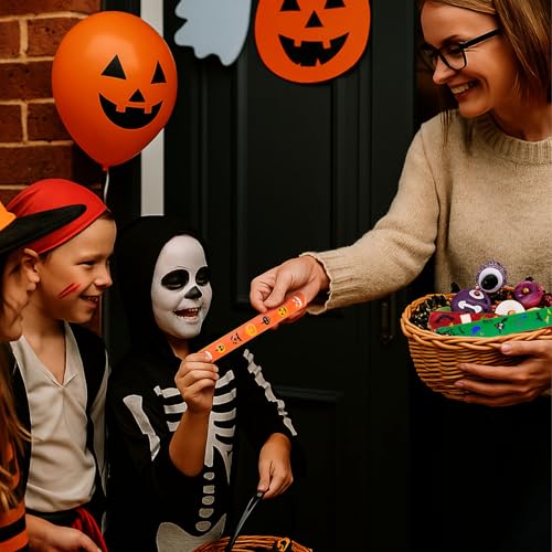 LovesTown Halloween Slap Bracelets, 48 PCS Halloween Party Favors for Kids - style: Halloween