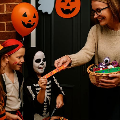 LovesTown Halloween Slap Bracelets, 48 PCS Halloween Party Favors for Kids - style: Halloween