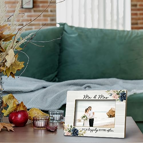 FONDCANYON Mr & Mrs Picture Frame, Wedding & Marriage License Frame, Gifts for Newlywed 5x7
