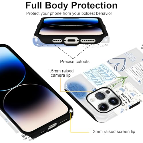 Cute Blue Jesus Christian Phone Case for iPhone 14 Pro 6.1'' - color: Blue, size: iPhone 14 Pro