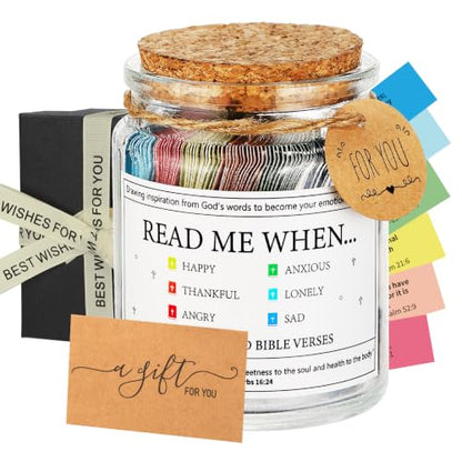 Bible Verse Jar,Read Me When Bible Verses Jar,Christian Gifts for Women Men - style: NIV Bible Jar of Emotions