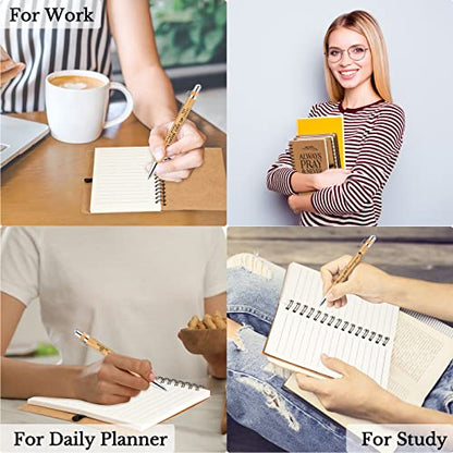 Kosiz 100 Pcs/ 50 Set Christian Gift Bulk Spiral Notebook and Pen, Brown - color: Brown