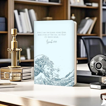 Blue Bible Leather Lined Journal 200 Pages A5 Ruled Notebooks - color: Multi 1564