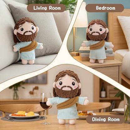 FunisFun Jesus Plush Stuffed Animal Doll Ideal Gifts for Christian Church Religious Party Favors Christmas (Jesus) - style: Standing Jesus