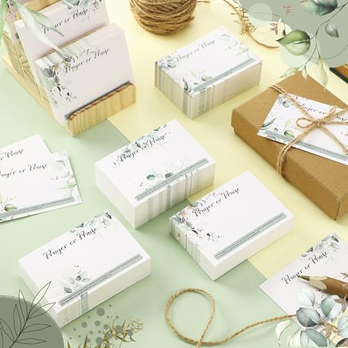 400 Pcs 3 x 4 Inch Prayer Request Cards Bulk, Greenery