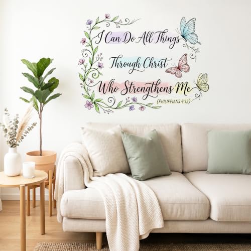 Colorful Christian Scripture Inspirational Vinyl Wall Sticker