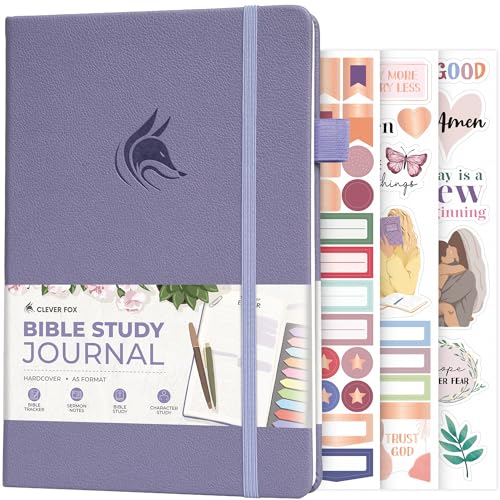 Clever Fox Bible Study Journal, Guide, Supplies for Women A5 Lavender - color: Lavender, size: A5 (5.8'' x 8.3'')
