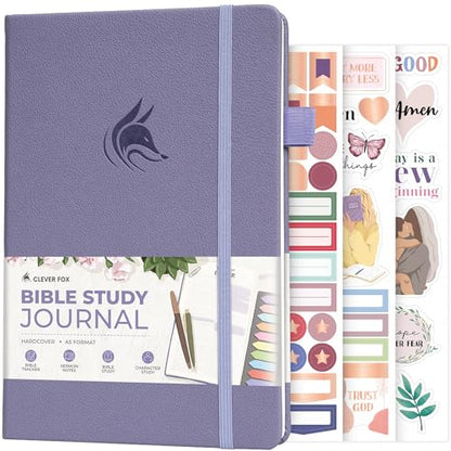 Clever Fox Bible Study Journal, Guide, Supplies for Women A5 Lavender - color: Lavender, size: A5 (5.8'' x 8.3'')