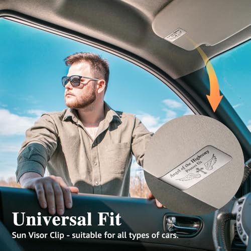 Guardian Angel Car Visor Clip, Christian Visor Clip for Men Women - color: Sliver16