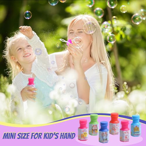 36 Pack Prefilled Easter Eggs with Toys Mini Bubble Wands Inside, Kids Easter Basket Stuffers with Bubble Blowing Toys Gifts for Kids Boys Girls Party Favors Egg Hunt Supplies