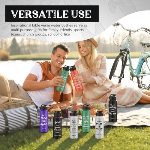Mifoci 20 Pcs Christian Religious Water Bottle Bulk 17 oz, Classic - color: Classic
