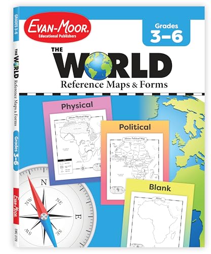 Evan-Moor The World Reference & Map Forms (World & Us Maps)