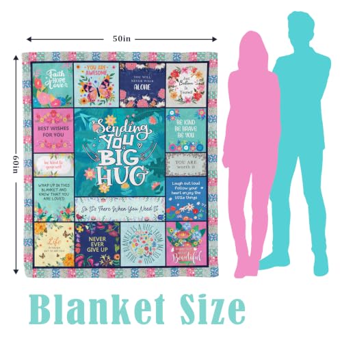 Get Well Gifts for Women, Inspirational Healing Hug Blanket 60"X50" - color: Green-hug