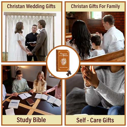 Christian Bible Verses Cards Box, 150 PCS Prayer Cards Virtues Bible Verses, Daily Inspirational Scripture Hope Box, Church Religious Gifts with Cross for Women Men - color: Virtues Bible
