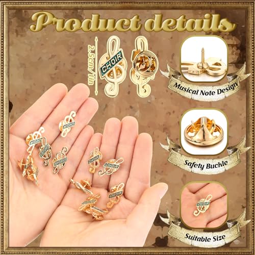 Riceshoot 12 Pcs 2026 Graduation Award Lapel Pins Bulk Academic Honors Enamel Award Lapel Pins Class of 2026 Gifts for Graduation - style: Choir