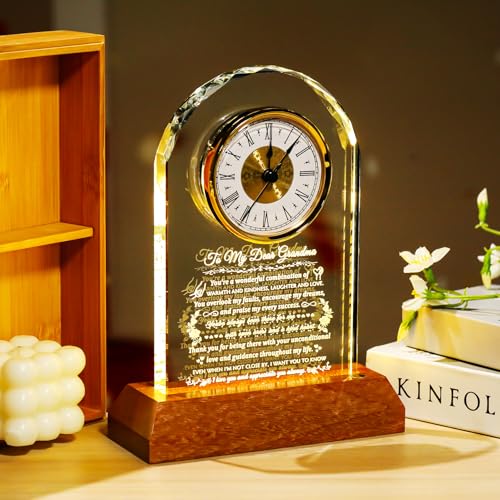 Arikyrist Glass Clock Gifts for Grandma from Granddaughter Grandson - color: Grandma