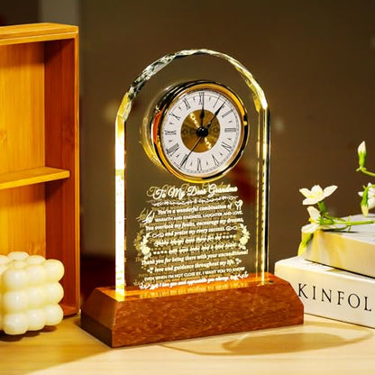 Arikyrist Glass Clock Gifts for Grandma from Granddaughter Grandson - color: Grandma