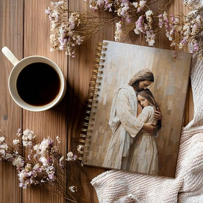 Christian Notebook Journal - Jesus Christian Gifts for Women Men, Inspirational Bible Journal Notebooks for Note Taking, Bible Study, Prayer & Church Notes, A5 Spiral Notebook (Jesus-Brown) - color: Jesus-Brown