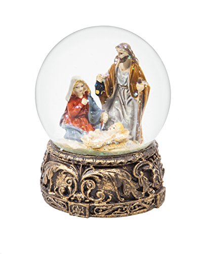 Cypress Home Beautiful Christmas Nativity Scene Water Globe Table Top Décor - 4 x 6 x 4 Inches Indoor/Outdoor Decoration for Homes, Yards and Gardens