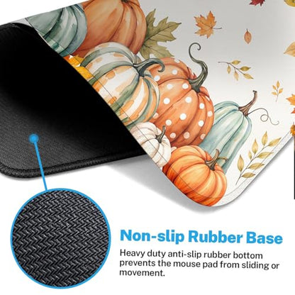 Britimes Large Mouse Pad, Mouse Pad, 31.5 x 15.7 Inch, Fall Pumpkin Leaf - color: Fall Pumpkin Leaf