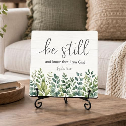 Be Still and Know That I Am God Wood Sign 5.1" Christian Decor(033 - color: Be still4