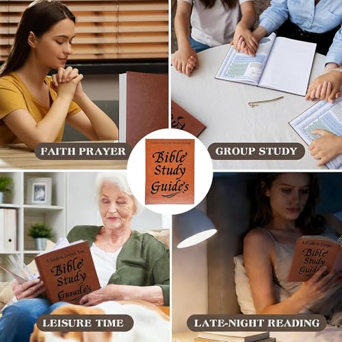 Bible Study Guides 66 Pages The Bible in a Year a 52-Week Study PU Leather - color: B