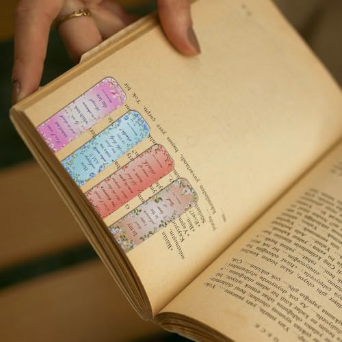 VANRA 48 Pieces Bible Verse Magnetic Bookmarks with Full Scripture (Floral) - style: Floral
