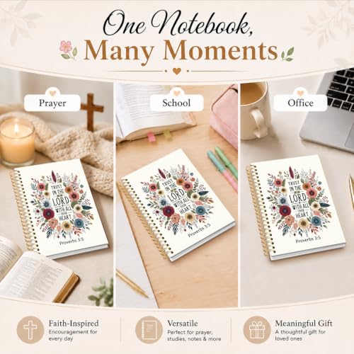 Bible Journal for Women,Bible Nnotebook,Gifts for Christian Women - color: Bible Christian Journals Floral Notebooks