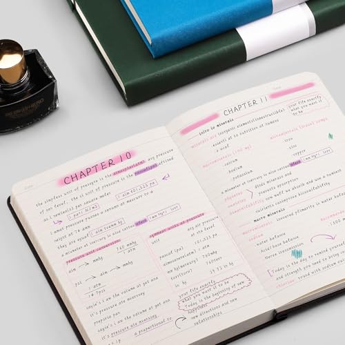 AHGXG Lined Journal Notebook, 320 Numbered Pages, A5 (5.75'' X 8.38'') - color: Black, size: A5