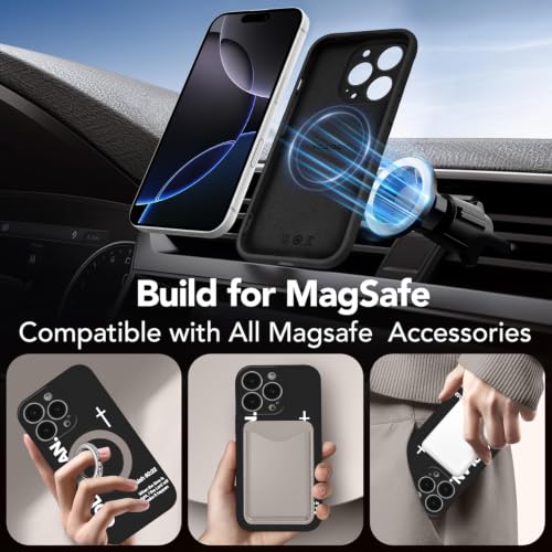 Magnetic Phone Case for iPhone 16 Pro Max, Aesthetic Jesus Bible Verse Cross Pattern Print Women Men, Compatible with Magsafe, Shockproof Soft Silicone Cover for iPhone 16 Pro Max 6.9", Black - color: Black, size: iPhone 16 Pro Max