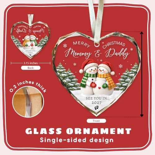 Gifts for Expecting Parents, Gifts for Pregnant Women - Mom Dad Ornament - color: Mom Dad