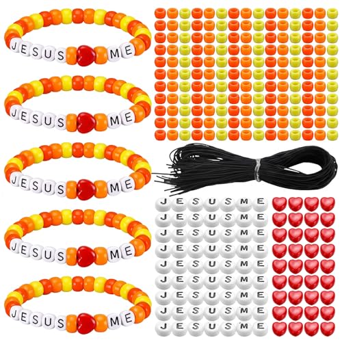 Ferreve 35 Sets Fall Jesus Love Me Bracelet Sunday School Crafts - color: Sun, style: Jesus Love Me