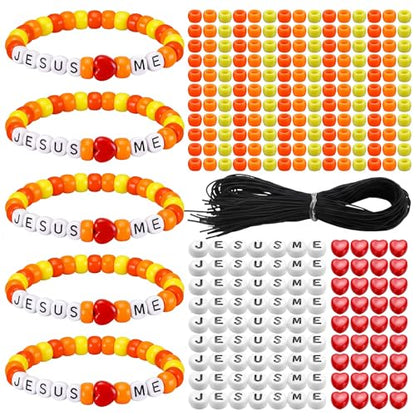 Ferreve 35 Sets Fall Jesus Love Me Bracelet Sunday School Crafts - color: Sun, style: Jesus Love Me