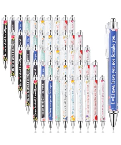 Mr. Pen- Christian Pen Set, 50 Pack, Black Ink, Opulent Blooms - color: Opulent Blooms, Black Ink, size: 50 Pack
