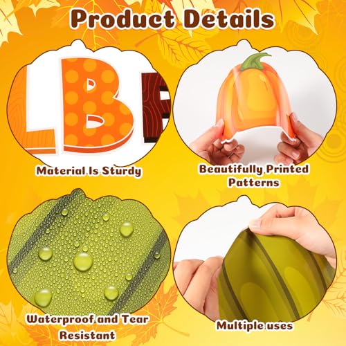 Gersoniel 81 Pcs Fall Thanksgiving Tree Bulletin Board for Classroom Be Leaf in Yourself Thanksgiving Tree Bulletin Board Decorations 3D DIY Paper Fans Pumpkin Cutouts Autumn School Home Wall Decor - style: Fall Leaf