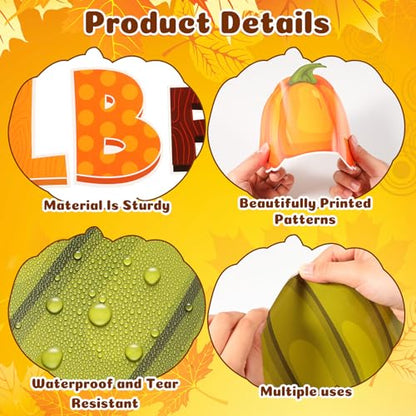 Gersoniel 81 Pcs Fall Thanksgiving Tree Bulletin Board for Classroom Be Leaf in Yourself Thanksgiving Tree Bulletin Board Decorations 3D DIY Paper Fans Pumpkin Cutouts Autumn School Home Wall Decor - style: Fall Leaf