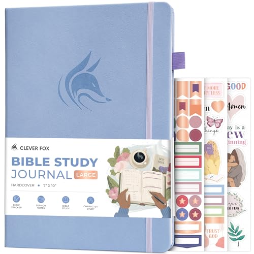 Clever Fox Bible Study Journal, Guide, Supplies for Women 7x10 Periwinkle - color: Periwinkle, size: Smaller than A4 (7" x 10")