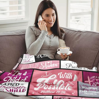 Christian Gifts for Women Blanket 60"x50", Religious Gifts for Women