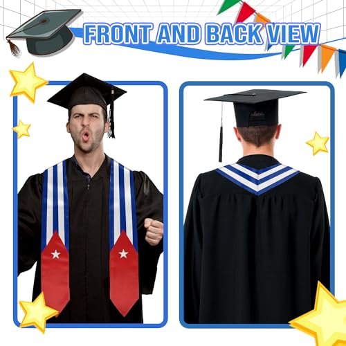 Graduation Flag Stole Sash Scarf Day Gifts - color: Cuba Flag