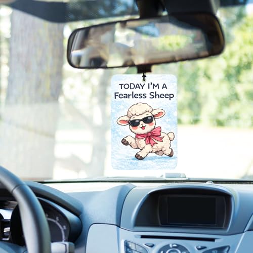 Funny Animal Car Air Freshener 4 Pack,Angry Duck,Serious Goose,Lazy Sloth,Fearless Sheep Hanging Scented Fresheners for Cars Mirror,Cute Meme Car Air Fresheners for Closet Books,Gag and Novelty Gift - color: 4 Moods
