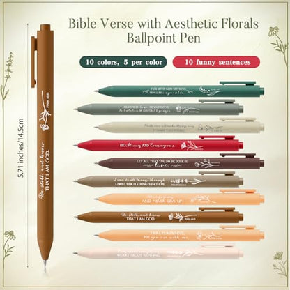 Sayglossy 50 Pcs Christian Pen, Religious Pen Gift, Classic, English - color: Christmas Color, style: English