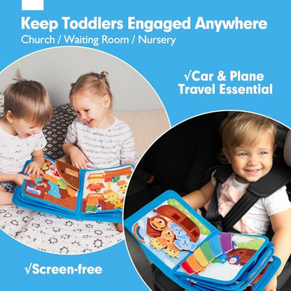 hahaland Noah's Ark Toy Busy Book for Toddlers 1-3 - Baptism Gifts for Boys - style: Noah's Ark