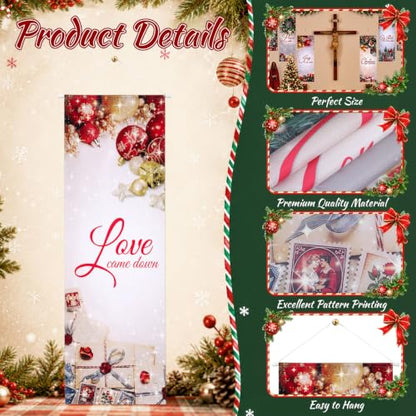 Tegeme 6 Pcs Church Banners Scripture Sanctuary Wall,Christmas and Hole - style: Christmas and Hole