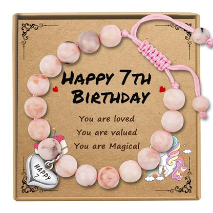 Sereney Birthday Gifts for Girls, 1-16 Year Old Girl Birthday Bracelet Gift - style: 7th Bday