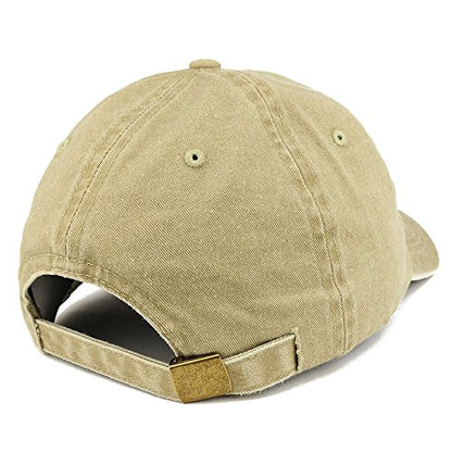 Trendy Apparel Shop Cross Embroidered Washed Cotton Adjustable Cap - color: Khaki