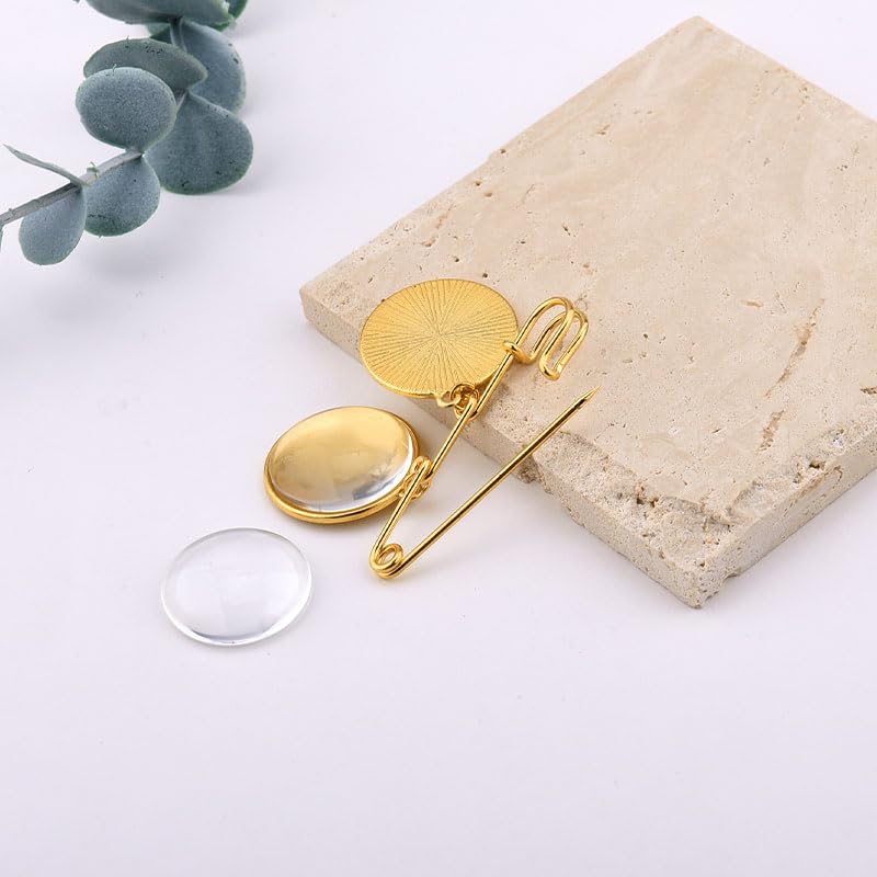 Wedding Double Picture Frame Brooch for Bride Grooms Boutonniece Pin for Wedding Bouquet - color: Color O