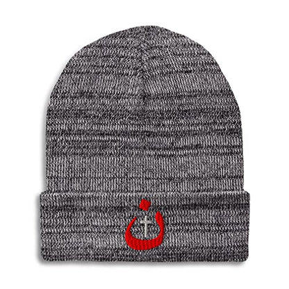Custom Beanies for Men Christian Nazarene Jesus God Christ Skull Cap Winter Hats Women Acrylic One Size - color: Heather Grey Design Only