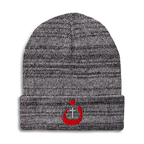 Custom Beanies for Men Christian Nazarene Jesus God Christ Skull Cap Winter Hats Women Acrylic One Size - color: Heather Grey Design Only