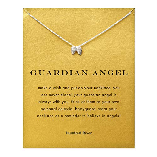 Baydurcan Silvery Necklace for Women Pendant Chain Friendship Necklace Gift - style: angle wings s